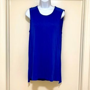 VINCE Blue Sleeveless Tunic